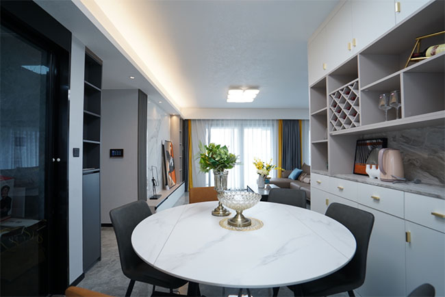 120㎡三居室，同時兼顧實用與顏值的現(xiàn)代風設計